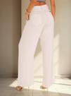 Calça Wide Leg Linho Com Sarja Cinto Gatabakana