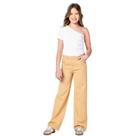 Calça Wide Leg Menina Mania Kids Color Caqui