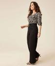 Calça Wide Leg Pantalona Feminina Sarja Bolsos Marisa-84213