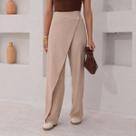 Calça Wide Leg Recorte Avental Feminino Revanche Sora
