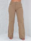 Calça Wide Leg verde Feminina Jeans Premium cintura alta Pantalona folgada