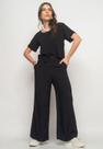Calça Wide Leg Viscolinho Com Bolso Preta Salvatore