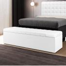 Calçadeira Alpha 195 Modulada Estofada A-013 Couro Artificial Branco Aradecor