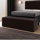 Calçadeira Alpha Estofada 160 para Cama Box Queen Z-010 Sued Marrom Aradecor
