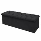 Calçadeira Bau 140 cm Casal Suede Preto