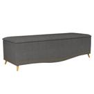 Calçadeira Baú 160cm Imperial J02 Linho Grafite - Mpozenato Calçadeira Baú 160cm Imperial J02 Linho Grafite - Mpozenato