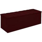 Calçadeira Baú Cancun Solteiro 90 Cm - Bordô Calçadeira Baú Cancun Solteiro 90 Cm - Bordô