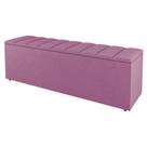 Calçadeira Baú Casal Cora 140cm Suede Rosa - Abmaza