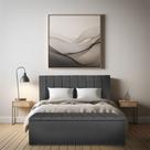 Calçadeira Baú Casal King 1,95m Londres Suede Cinza Dal Poz Estofados Calçadeira Baú Casal King 1,95m Londres Suede Cinza Dal Poz Estofados