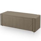 Calçadeira Baú Casal King Size Estofada Toronto Veludo Capuccino
