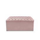 Calçadeira Baú Estofada Dunas Solteiro 90 cm - Veludo Rose Calçadeira Baú Estofada Dunas Solteiro 90 cm - Veludo Rose