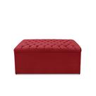 Calçadeira Baú Estofada Dunas Solteiro 90 cm - Veludo Vermelho Calçadeira Baú Estofada Dunas Solteiro 90 cm - Veludo Vermelho