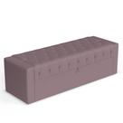 Calçadeira Báu King Size Atena 195cm Capitonê Veludo Rosê - Abmaza Calçadeira Báu King Size Atena 195cm Capitonê Veludo Rosê - Abmaza