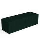 Calçadeira Báu King Size Atena 195cm Capitonê Veludo Verde Escuro - Abmaza