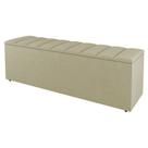 Calçadeira Baú King Size Cora 190cm Sintético Bege - Abmaza