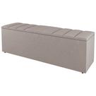Calçadeira Baú King Size Grace 190cm Suede Bege - Desk Design