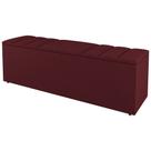 Calçadeira Baú King Size Grace 190cm Suede Bordô - Abmaza Calçadeira Baú King Size Grace 190cm Suede Bordô - Abmaza