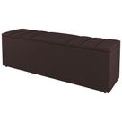 Calçadeira Baú King Size Grace 190cm Suede Marrom - Abmaza