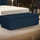 Calçadeira Baú Navi 140 / N-025 Veludo Azul Marinho
