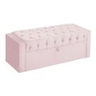 Calçadeira Baú Para Cama Box Emma Suede Cores - DS Estofados