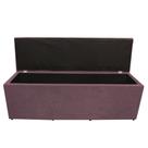Calçadeira Baú Paris Casal 140 cm Botão Strass Suede Rosê Do Lar Móveis