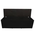 Calçadeira Baú Paris Queen 160 cm Botão Strass Suede Preto Do Lar Móveis