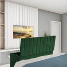 Calçadeira Baú Recamier Estofada Cama de Solteiro 100cm Carla material sintético Verde- MABE MAGAZINE