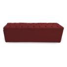 Calçadeira Bau Recamier Estofada Capitonada Queen 160cm Suede Cor Bordo