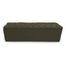 Calçadeira Bau Recamier Estofada Capitonada Solteiro 90cm Suede Cor Marrom