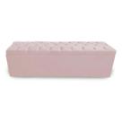 Calçadeira Bau Recamier Estofada Capitonada Solteiro 90cm Suede Cor Rosa