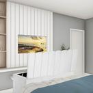 Calçadeira Baú Recamier King 190CM Alanis Suede Branco - D A DECOR Calçadeira Baú Recamier King 190CM Alanis Suede Branco - D A DECOR