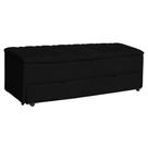 Calçadeira Baú Recamier Sapateira Solteiro Ayla 90cm Tecido Suede Tampo Reto - Estopar