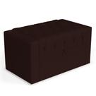 Calçadeira Báu Solteiro Atena 90cm Capitonê Sintético Marrom - Desk Design