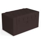 Calçadeira Báu Solteiro Atena 90cm Capitonê Suede Marrom - Desk Design