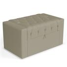 Calçadeira Báu Solteiro Atena 90cm Capitonê Veludo Bege - Desk Design