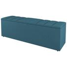 Calçadeira Baú Solteiro Grace 90cm Suede Turquesa - Abmaza Calçadeira Baú Solteiro Grace 90cm Suede Turquesa - Abmaza