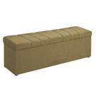 Calçadeira Baú Solteiro Kiara 90 CM Suede Bege - D A Decor