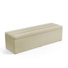 Calçadeira Baú Ursa 140 para Cama de Casal Z-003 Sued Bege Aradecor
