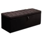 Calçadeira Box Solteiro Dubai 90cm Suede Marrom