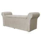 Calçadeira Divã Baú Casal 140cm Cancun Suede Cores - DS Estofados
