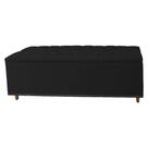 Calçadeira Recamier Baú Casal 140cm Diana Suede Preto - DS Estofados
