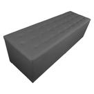 Calçadeira Recamier Baú Casal 140cm Juliana Suede Cinza - DS Estofados