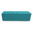 Calçadeira Recamier Baú Casal 140cm Sofia Suede Azul Turquesa - DS Estofados Calçadeira Recamier Baú Casal 140cm Sofia Suede Azul Turquesa - DS Estofados