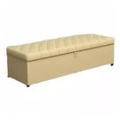 Calçadeira Recamier Baú Casal King 190cm Sofia Napa Bege - DS Estofados
