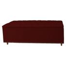 Calçadeira Recamier Baú Casal King 195cm Diana Suede Bordô - DS Estofados