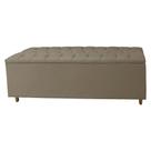 Calçadeira Recamier Baú Casal King 195cm Diana Suede Capuccino - DS Estofados