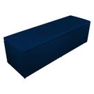 Calçadeira Recamier Baú Casal King 195cm Eva Suede Azul Marinho - DS Estofados