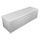 Calçadeira Recamier Baú Casal King 195cm Eva Suede Branco - DS Estofados