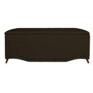 Calçadeira Recamier Baú Casal King 195cm Greta Suede Marrom - DS Estofados