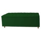Calçadeira Recamier Baú Casal Queen 160cm Diana Suede Verde - DS Estofados